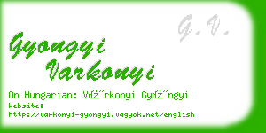 gyongyi varkonyi business card